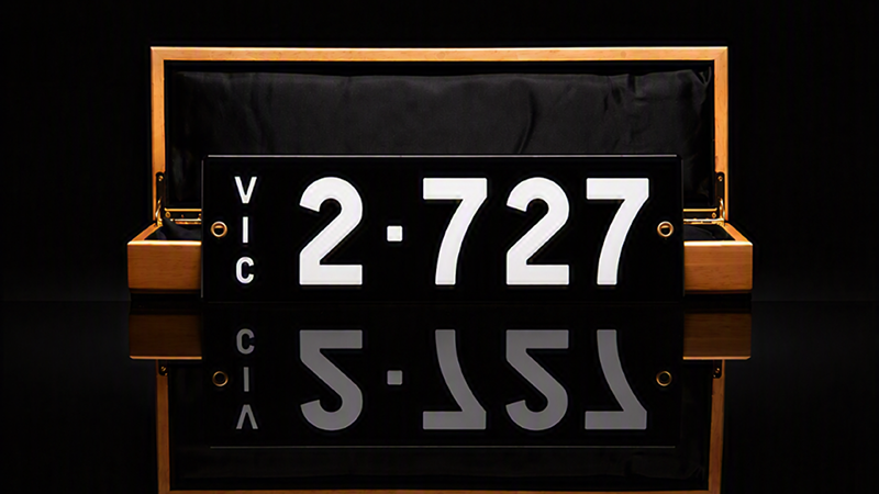 Heritage number plate displaying 2.727