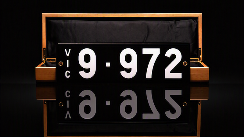 Heritage number plate displaying 9.972